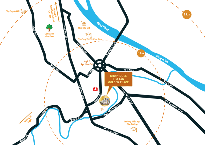 vị trí kim tân golden place